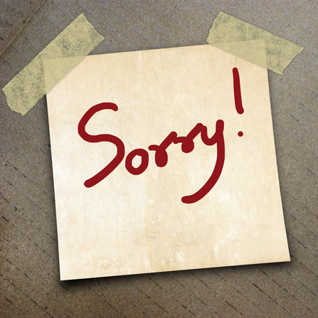 I'm Sorry Sticky note that says "I'm Sorry"