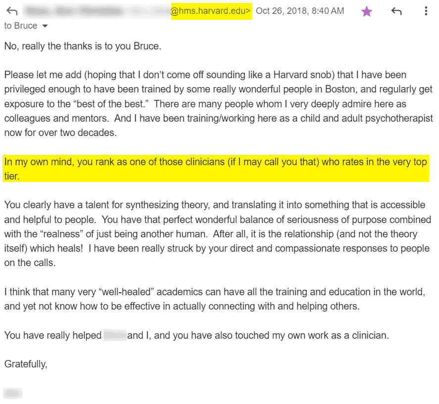 harvard-testimonial A testimonial from a psychiatrist at Harvard University.