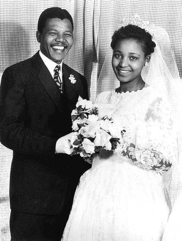 Nelson and Winnie on their wedding day