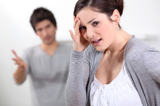 couple fighting Woman frustrated at her partner
